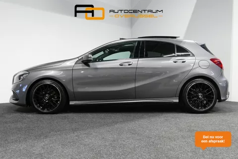 Mercedes-Benz A-klasse 200 AMG Line / A45 AMG Diffuser / Panamericana Grille / Panoramadak / Carbon interieurdelen / Stoelverwarming / LED High Performance / Cruise Control / 18'' LMV / Agility Control / PDC V+A