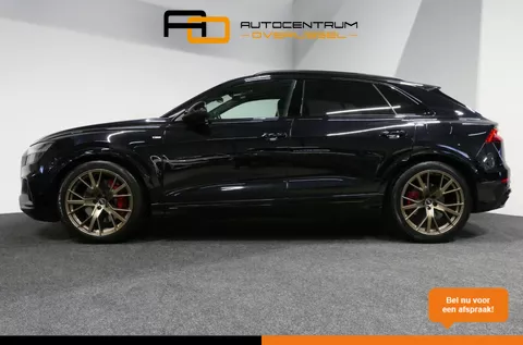 Audi Q8 60 TFSI e quattro Competition / S-Line / HD Matrix LED / Servosluiting / RS-Sportstoelen / Elektr. verstelbare voorstoelen / Head-Up Display / Stuur- &amp; stoelverwarming / 360 graden camera / Bang &amp; Olufsen Sound / Achterbank verwarming / 22'' LMV / Trekhaak (zwenkbaar) / Sfeerverlichting / Park Assist / Adaptive Air Suspension