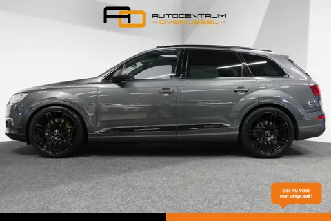 Audi Q7 3.0 TDI e-tron quattro Sport / Orig. Nederlands / S-Line ex- &amp; interieur / Panoramadak / Luchtvering / Elektr. verstelbare voorstoelen (links met memory) / Bose Sound System / Rondomzichtcamera / Sfeerverlichting / Servosluiting - Softclose / Stoelverwarming / Matrix LED / Stuurwielverwarming / HUD / Apple Carplay - Android Auto / Dodehoek detectie / Elektr. verstelbaar stuurkolom / Elektr. wegklapbare trekhaak