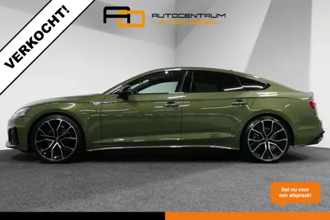VERKOCHT A5 Sportback 40 TFSI Launch edition Sport Audi A5 Sportback 40 TFSI Launch edition Sport / Orig. Nederlands / S-line interieur-exterieur / 20" LMV / Black Optic / B&amp;O / Supersportstoelen / Matrix LED / Keyless /  Stoelverwarming+massage / Adapt. Cruise Control / Lane Assist / Side Assist / Elek. Stoelverstelling