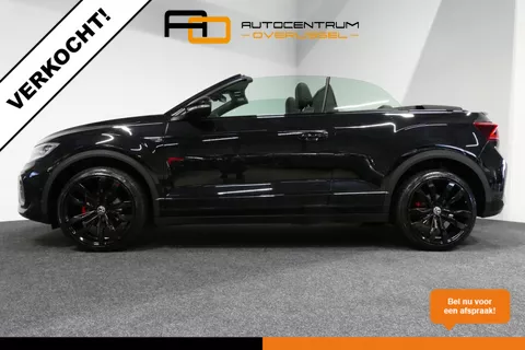 VERKOCHT Volkswagen T-Roc Cabrio 1.5 TSI R-Line / Black Style / Achteruitrijcamera / Lederen bekleding / Stoelverwarming / Apple Carplay - Andriod Auto / IQ-Light (Matrix LED) / Navigatie / Adaptive Cruise Control / 19'' Suzuka LMV / Dodehoek sensor / Lane Assist / Sfeerverlichting
